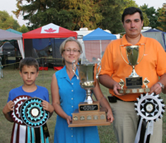 mars' cups and rosettes after winning 1st place All-Breed in RBCSWO in 2005